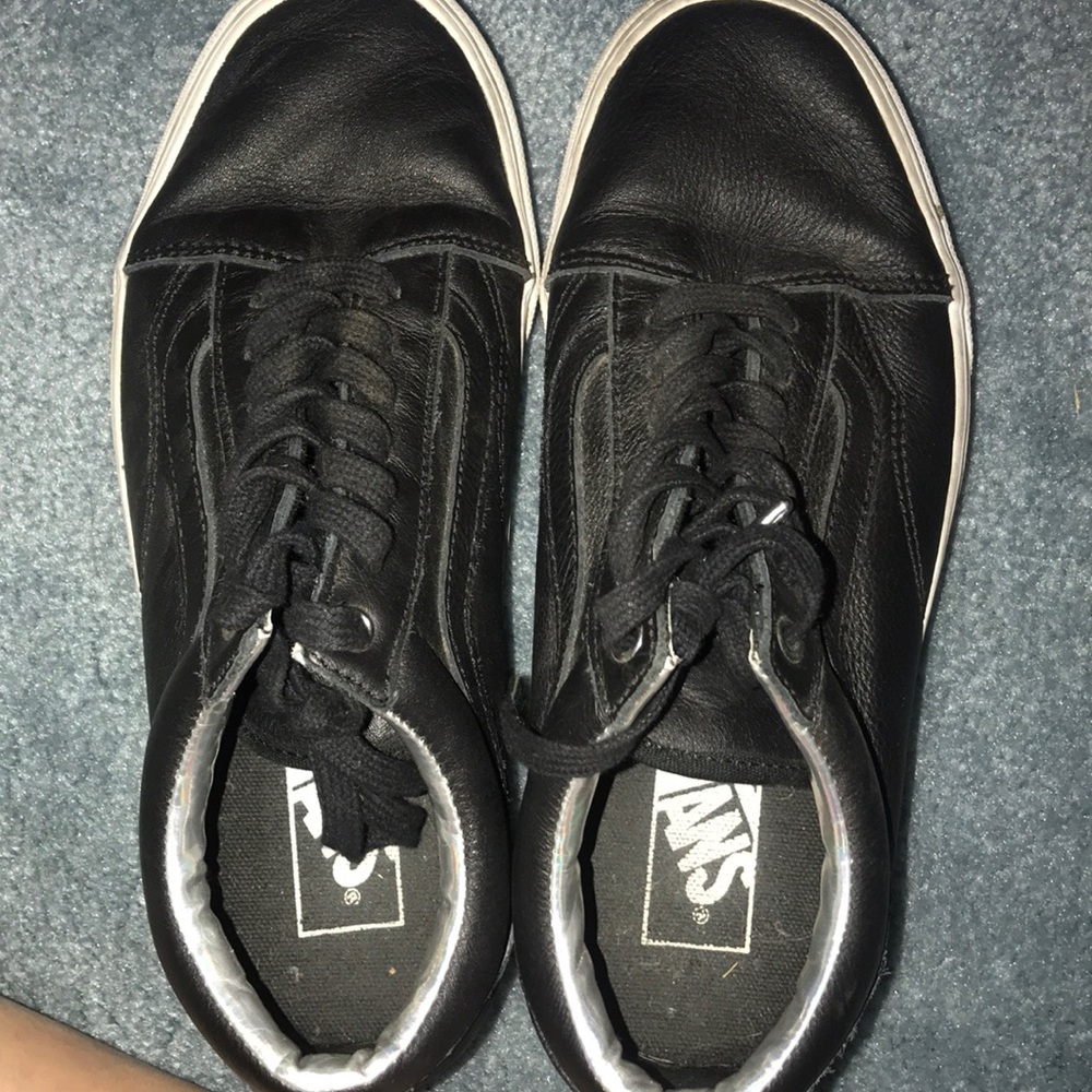 Leather black vans